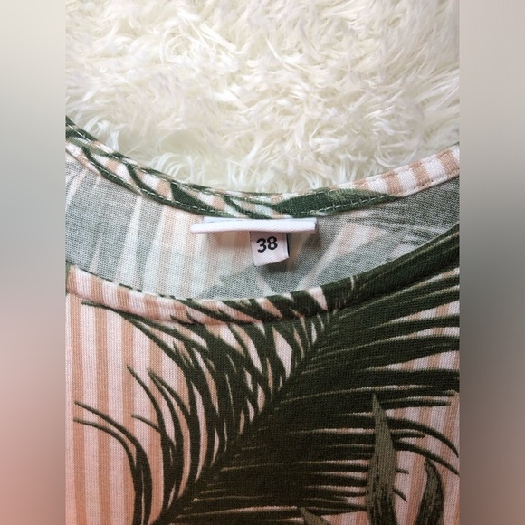 Lascana Tropical Green and Cream Jumpsuit NWOT 38🌴🍍🌴 - Picture 9 of 15